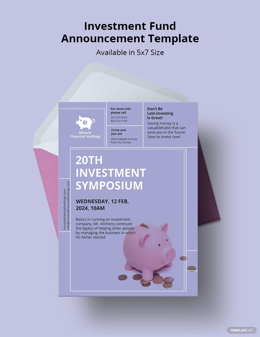 Free Investment Fund Announcement Template