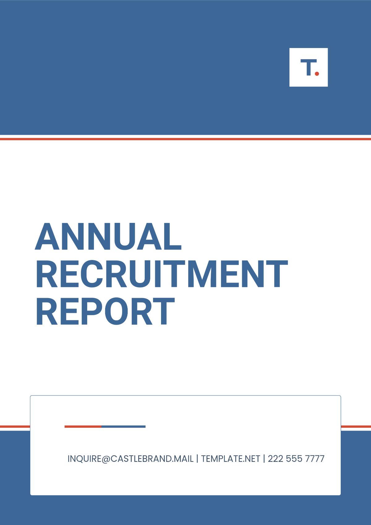 Annual Recruitment Report Template - Edit Online & Download