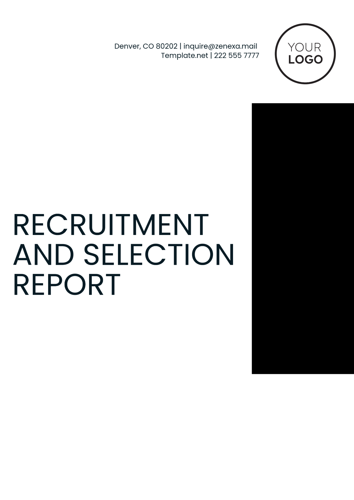 Recruitment and Selection Report Template - Edit Online & Download