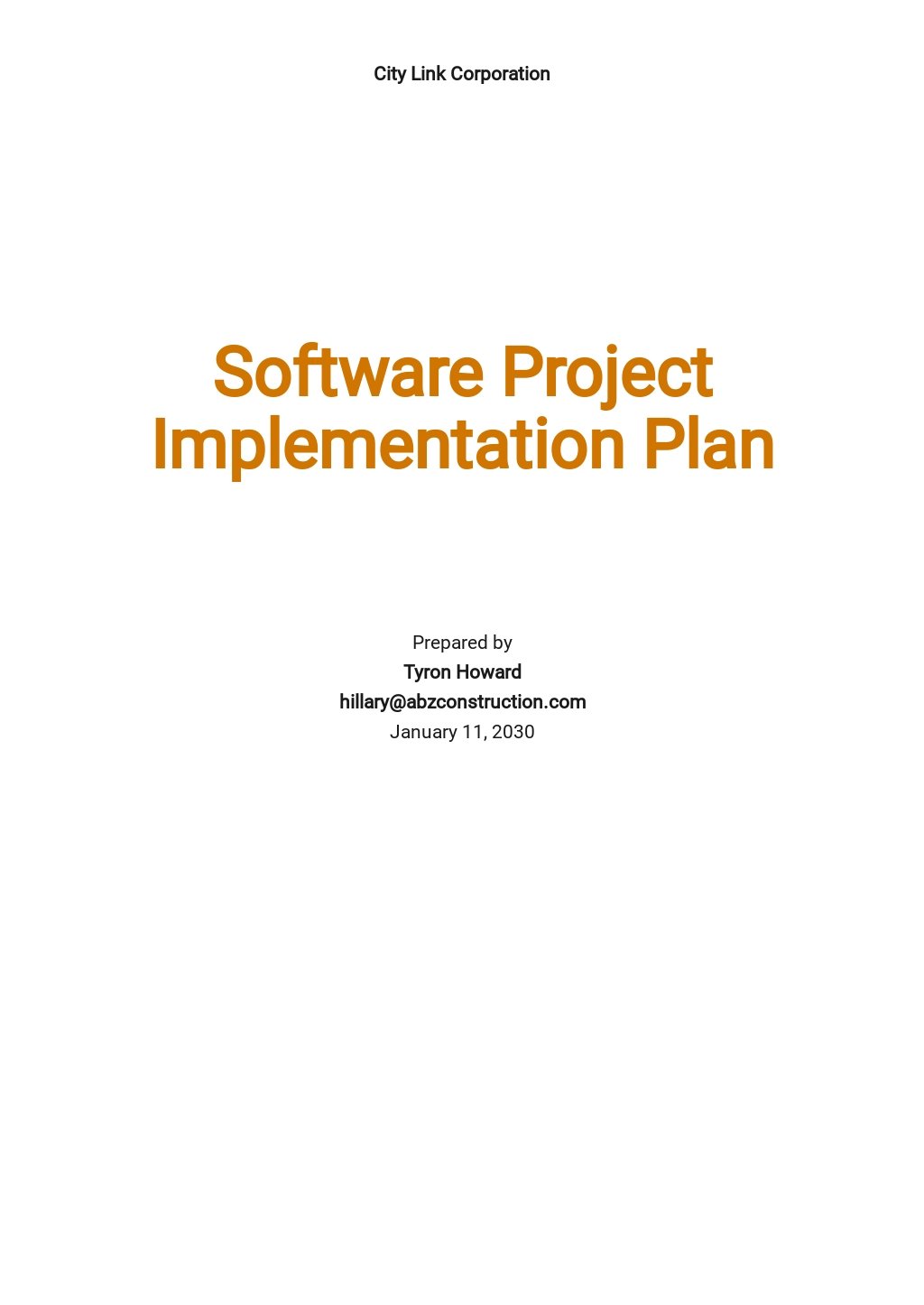 FREE Sample Project Implementation Plan Template in Google Docs, Word ...