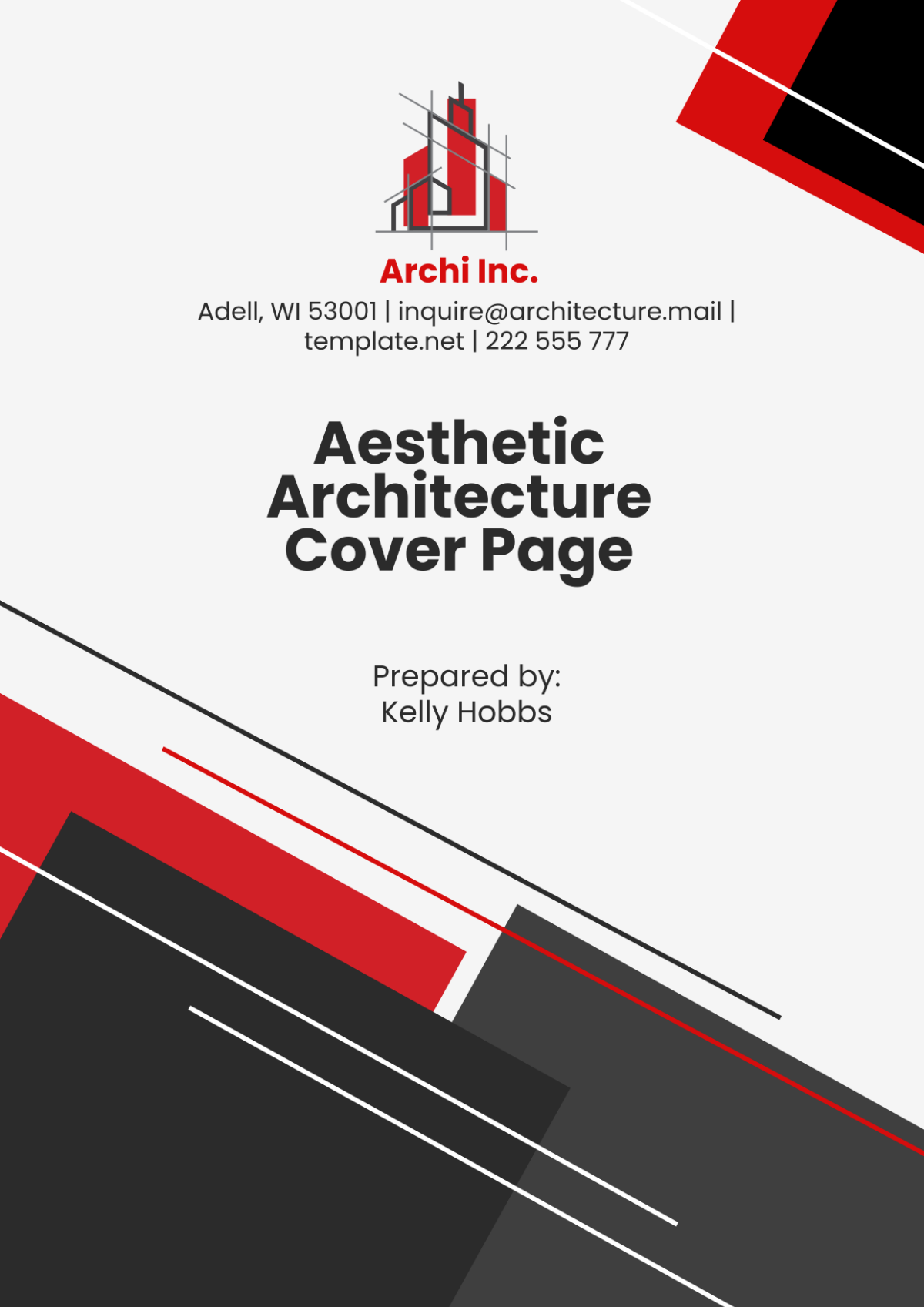 Aesthetic Architecture Cover Page Template - Edit Online & Download