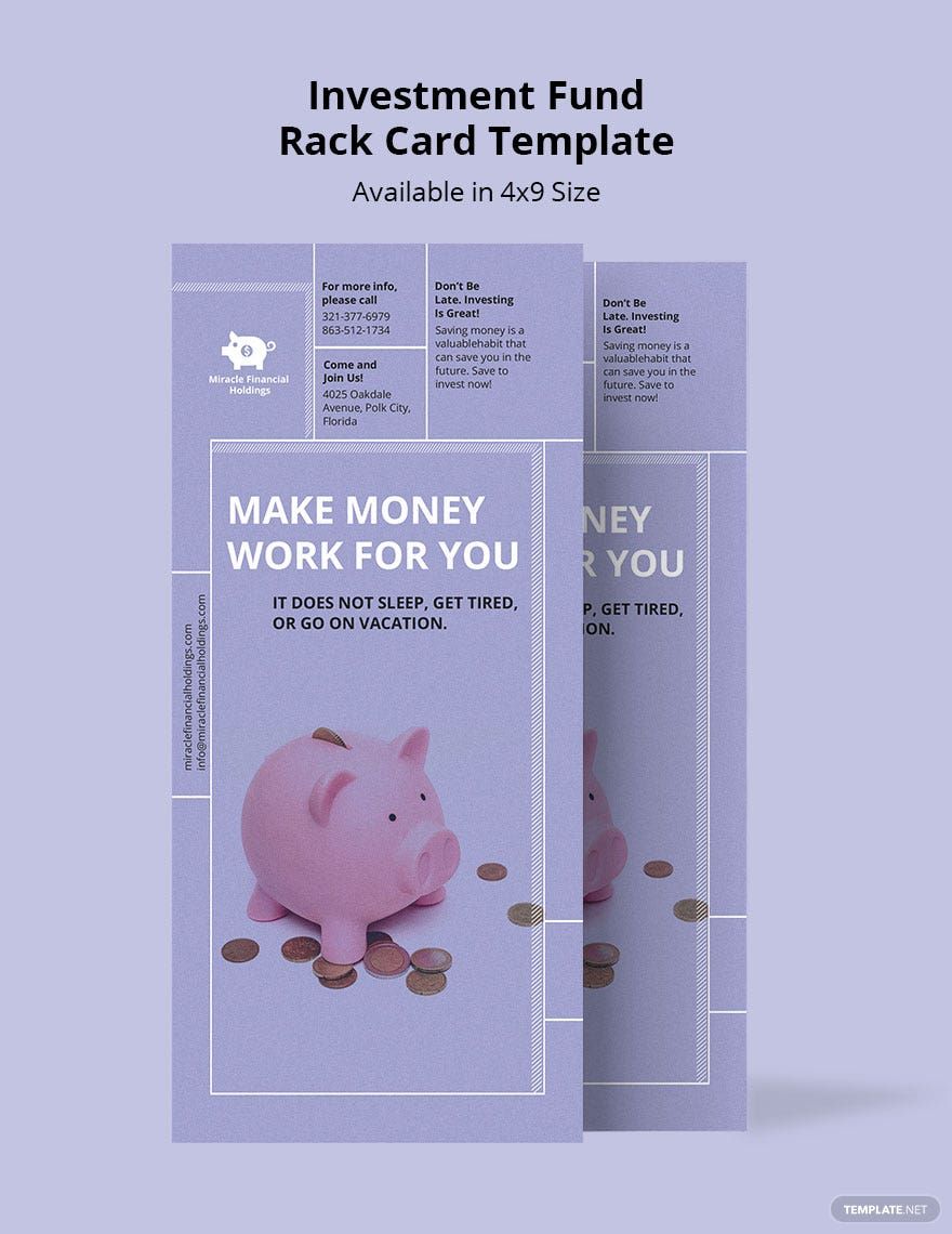 Investment Fund Rack Card Template