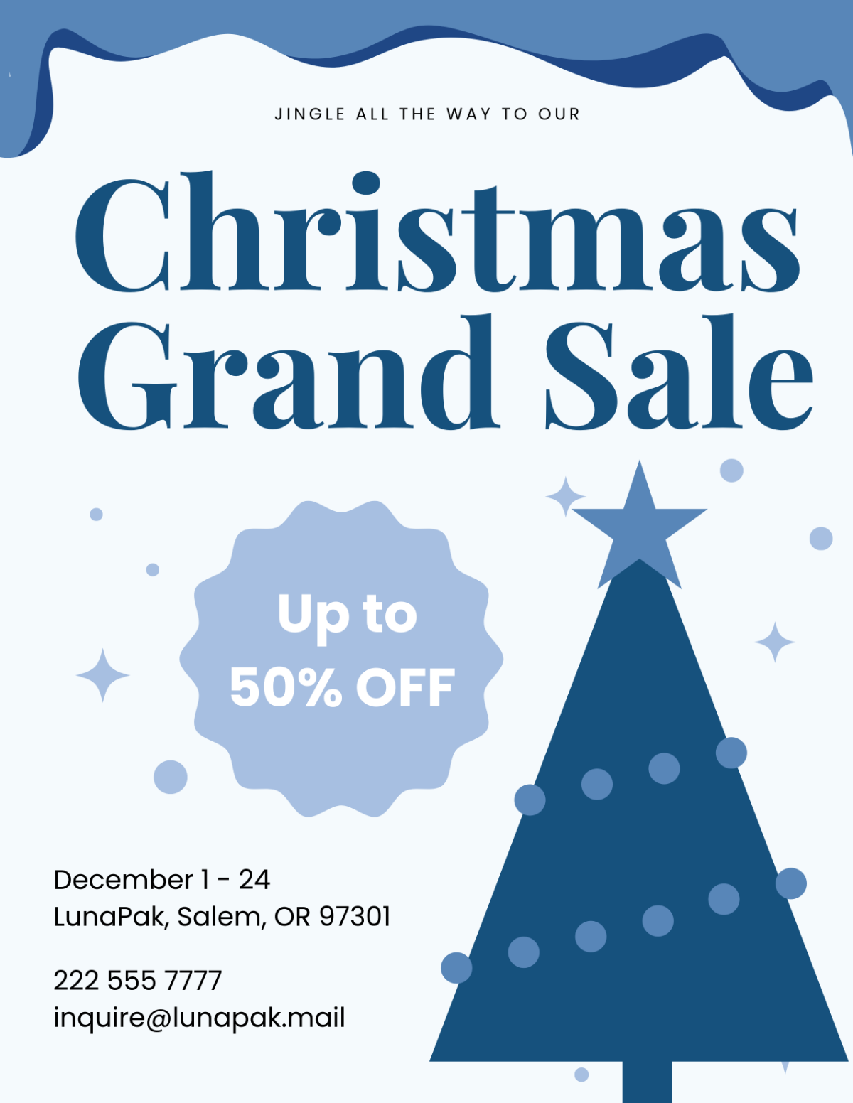 Christmas Sale Advertisement Flyer