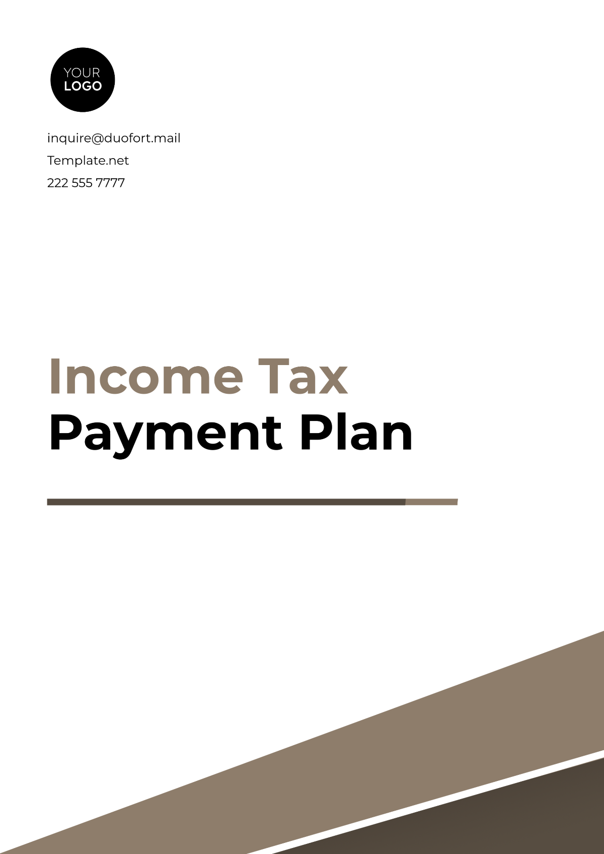 Income Tax Payment Plan Template - Edit Online & Download