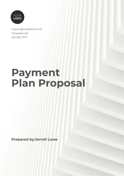 Free Payment Plan Proposal Template to Edit Online