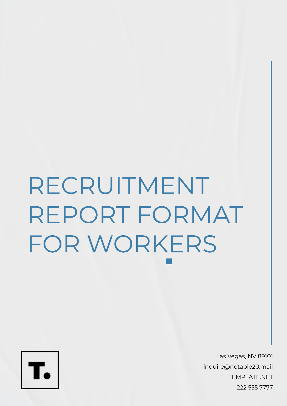 Recruitment Report Format for Workers Template - Edit Online & Download