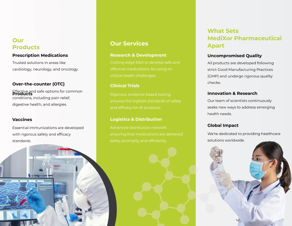 Free Pharmaceutical Brochure Template to Edit Online