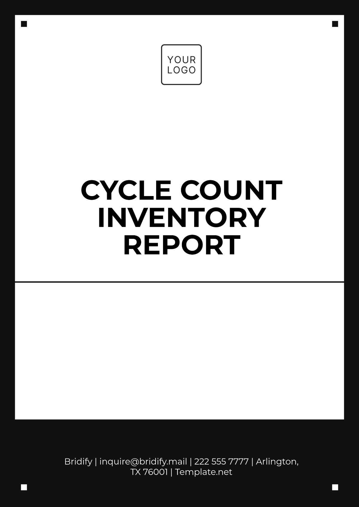 Cycle Count Inventory Report Template - Edit Online & Download