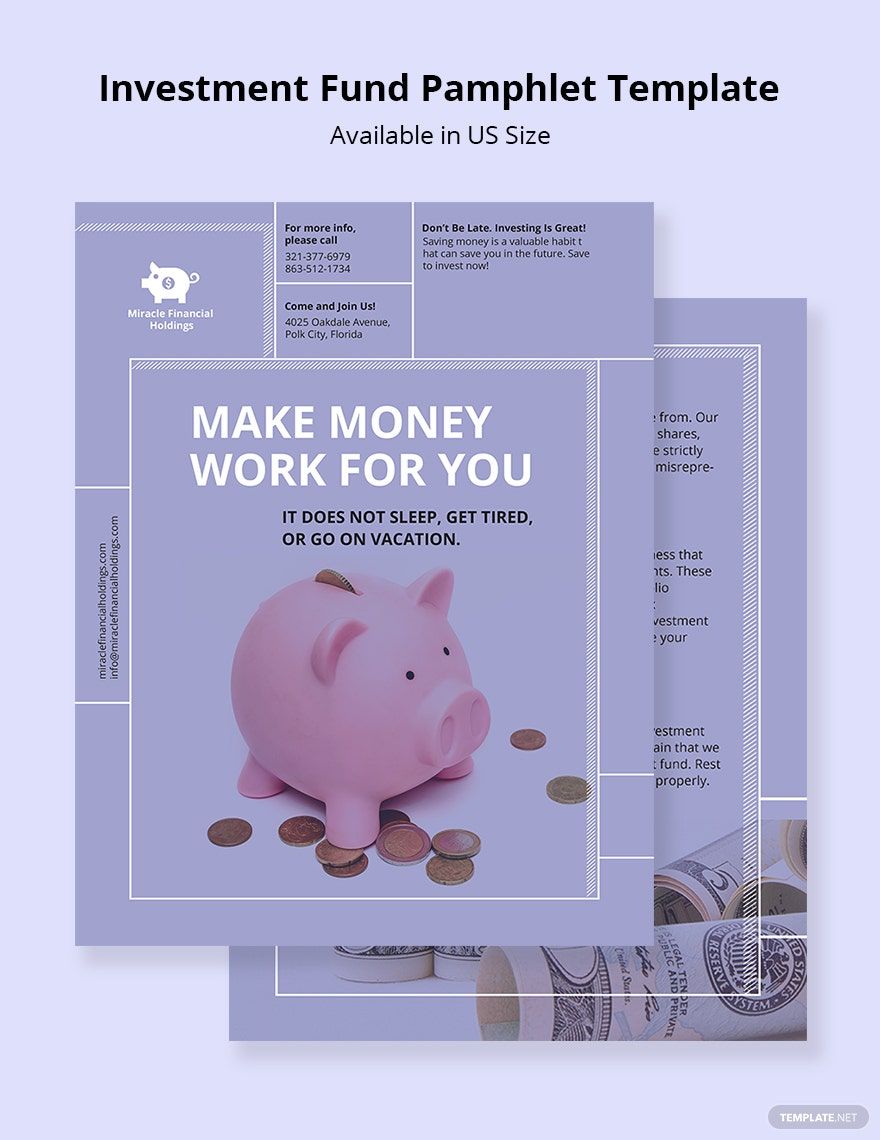 Investment Fund Pamphlet Template