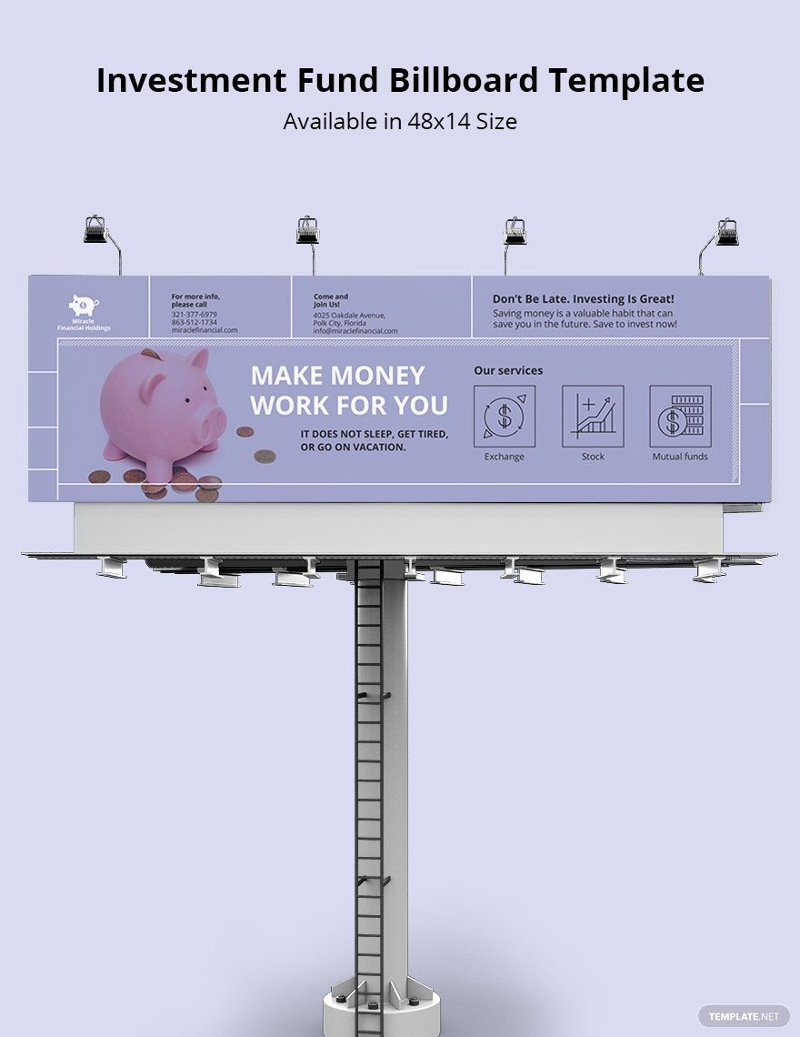 Free Investment Fund Billboard Template