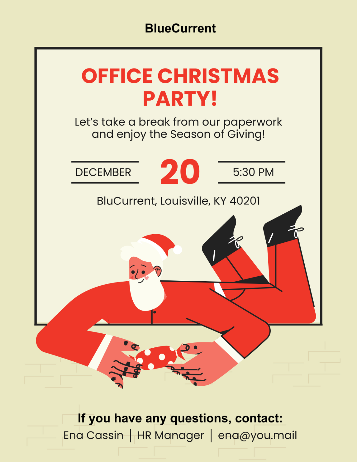 Professional Office Christmas Party Flyer