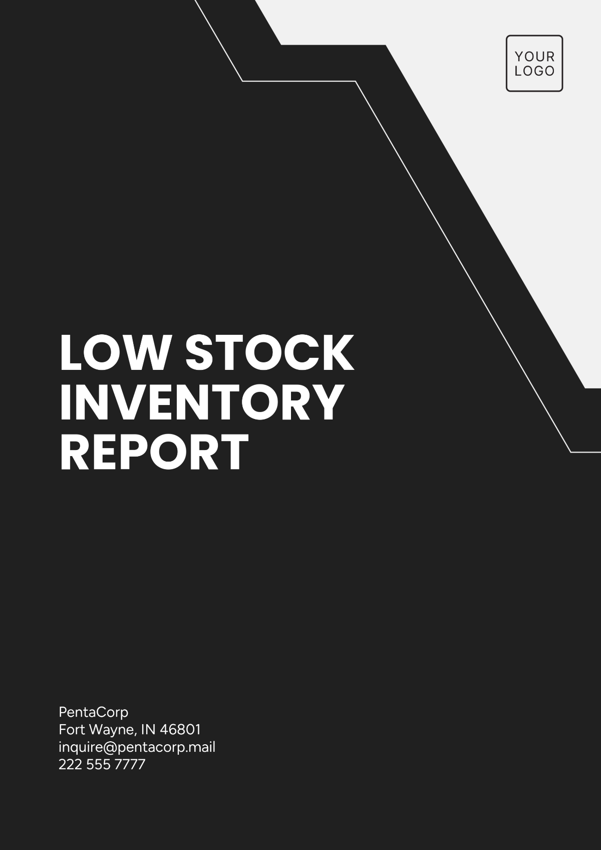 Low Stock Inventory Report Design Template - Edit Online & Download