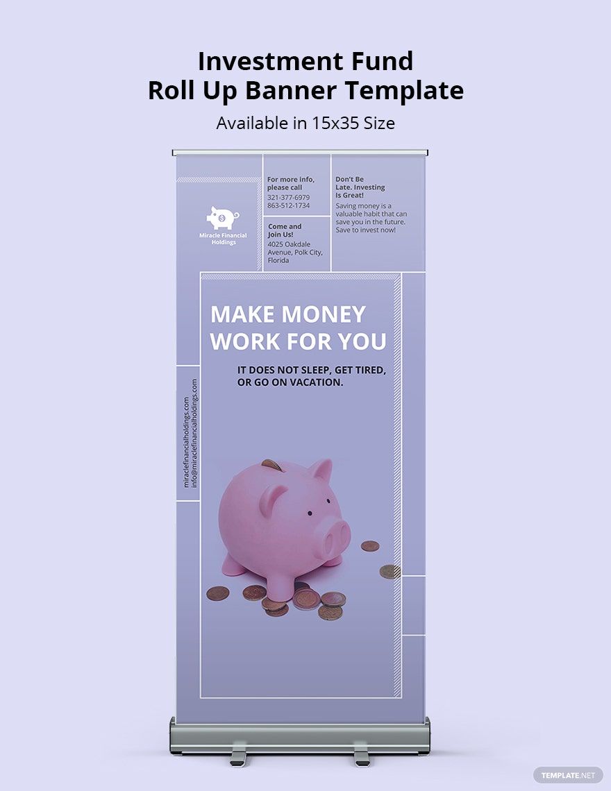 Investment Fund Roll Up Banner Template