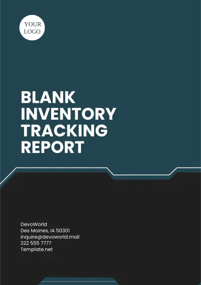 Free Blank Inventory Tracking Report Template to Edit Online