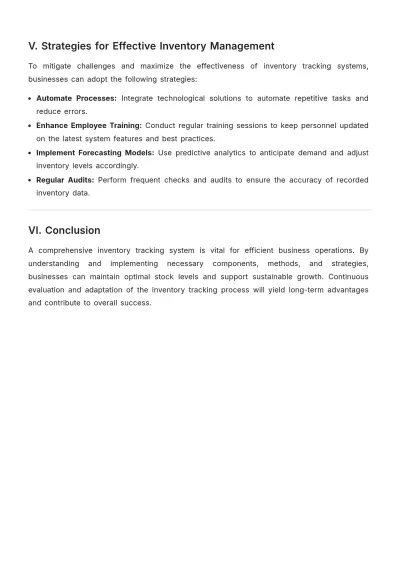 Free Blank Inventory Tracking Report Template to Edit Online