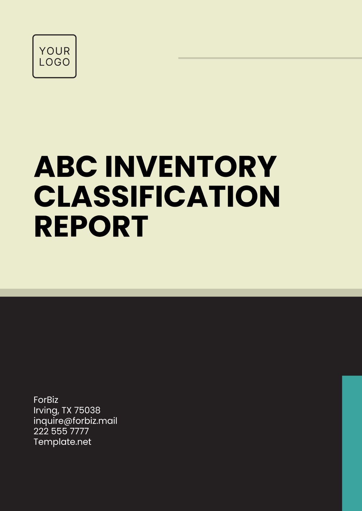 ABC Inventory Classification Report Template - Edit Online & Download