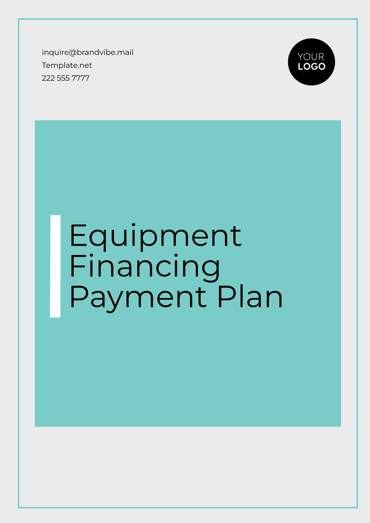 Equipment Financing Payment Plan Template - Edit Online & Download