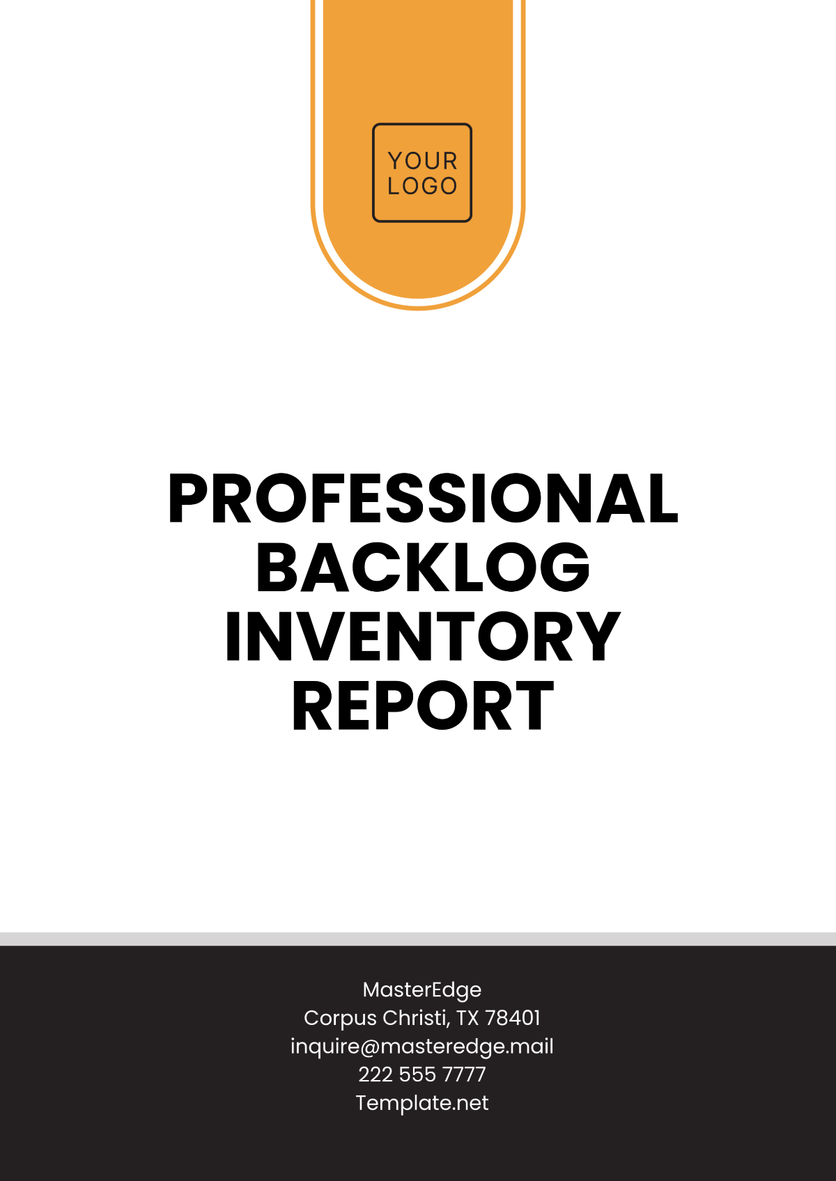 Professional Backlog Inventory Report Template - Edit Online & Download