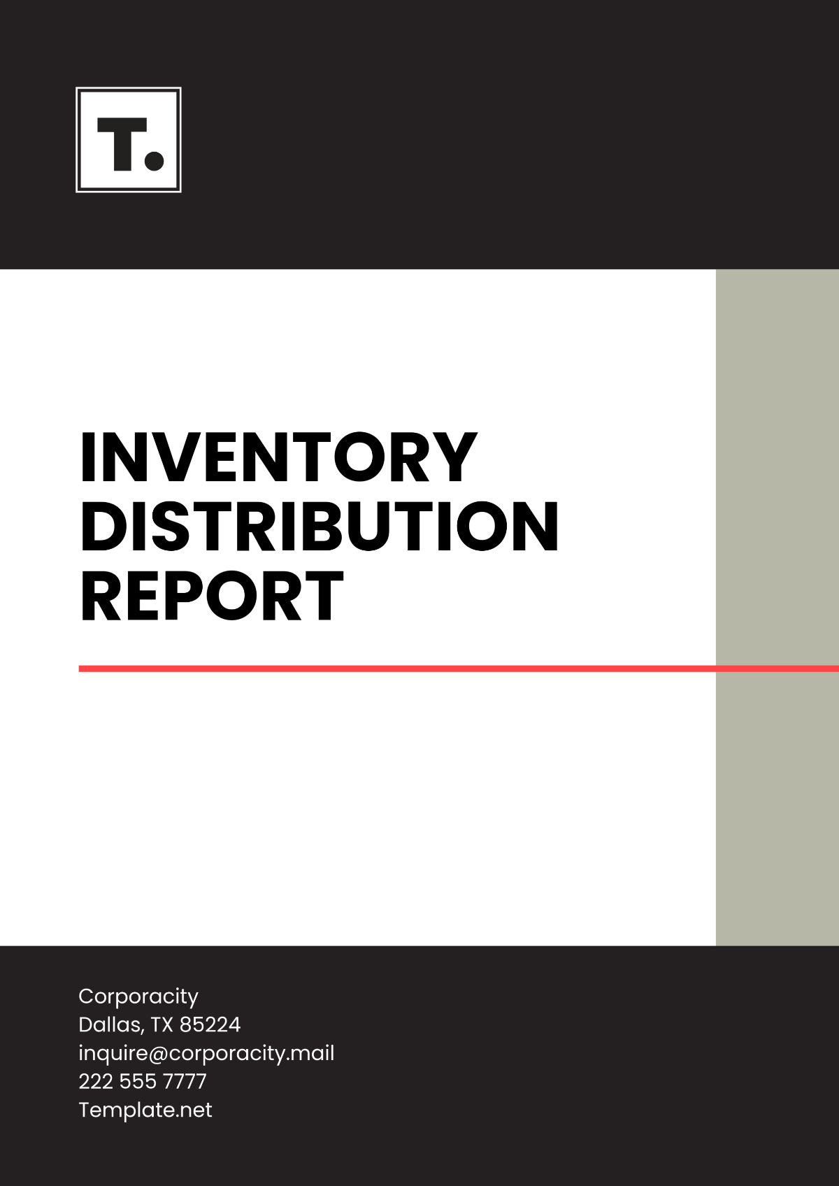 Inventory Distribution Report Template - Edit Online & Download