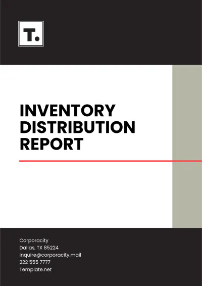 Free Inventory Distribution Report Template to Edit Online