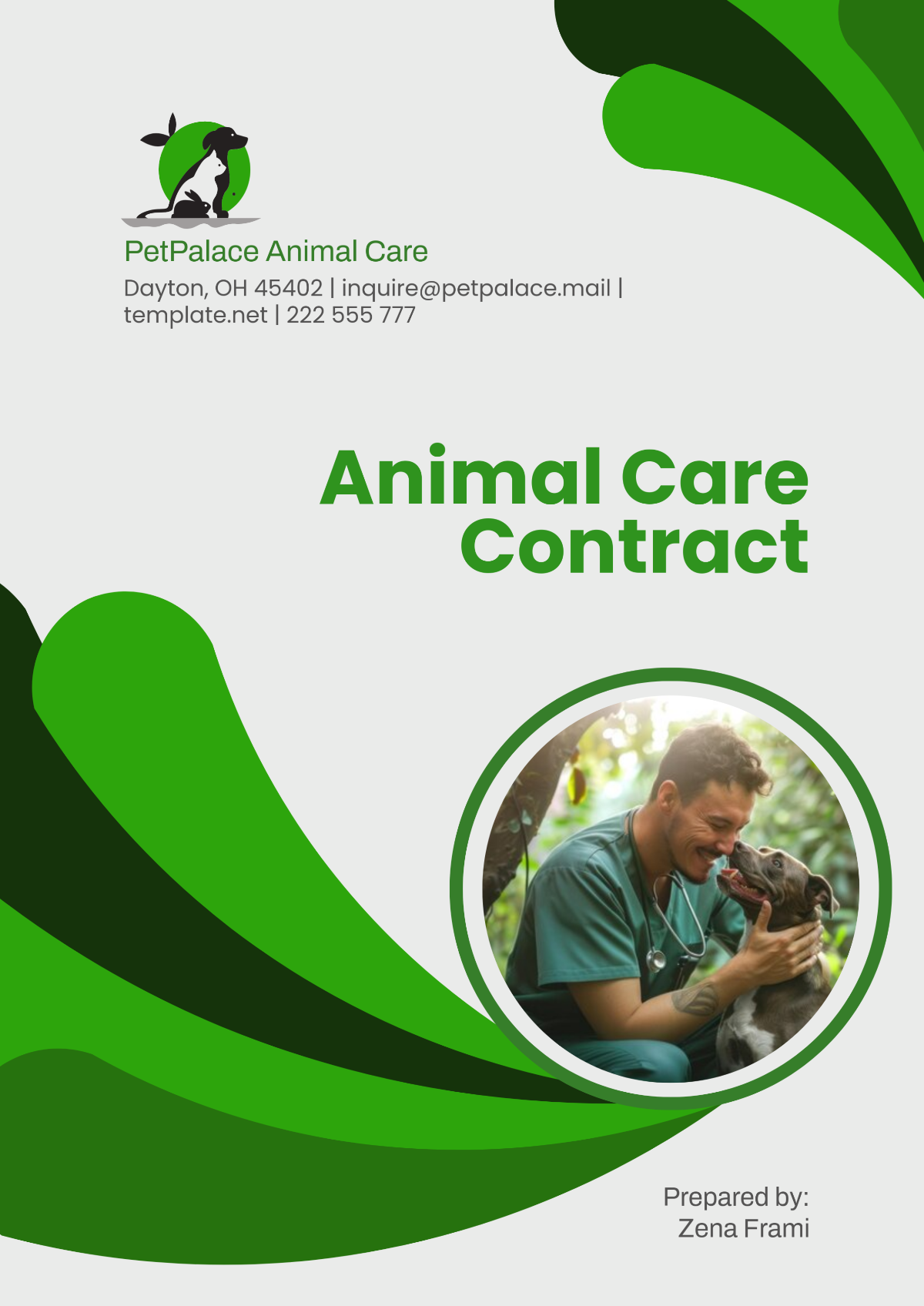 Animal Care Contract Template - Edit Online & Download