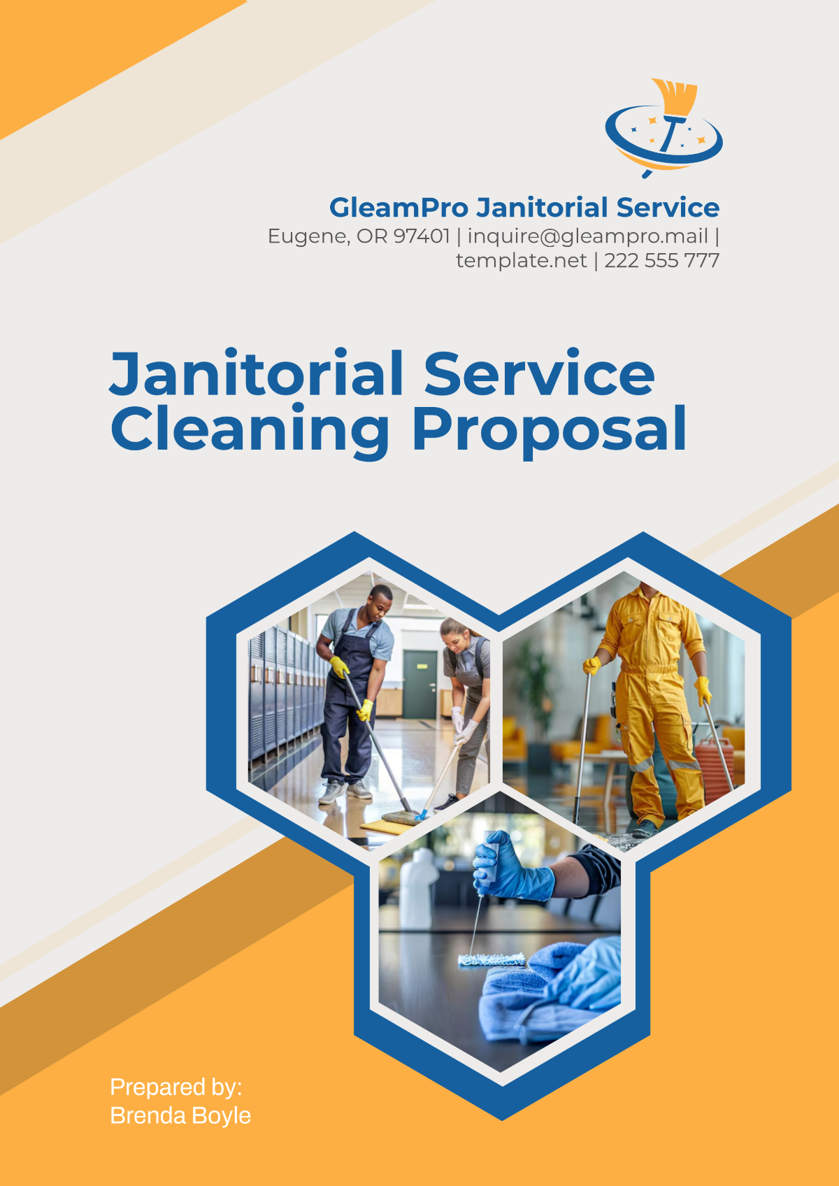 Janitorial Service Cleaning Proposal Template - Edit Online & Download