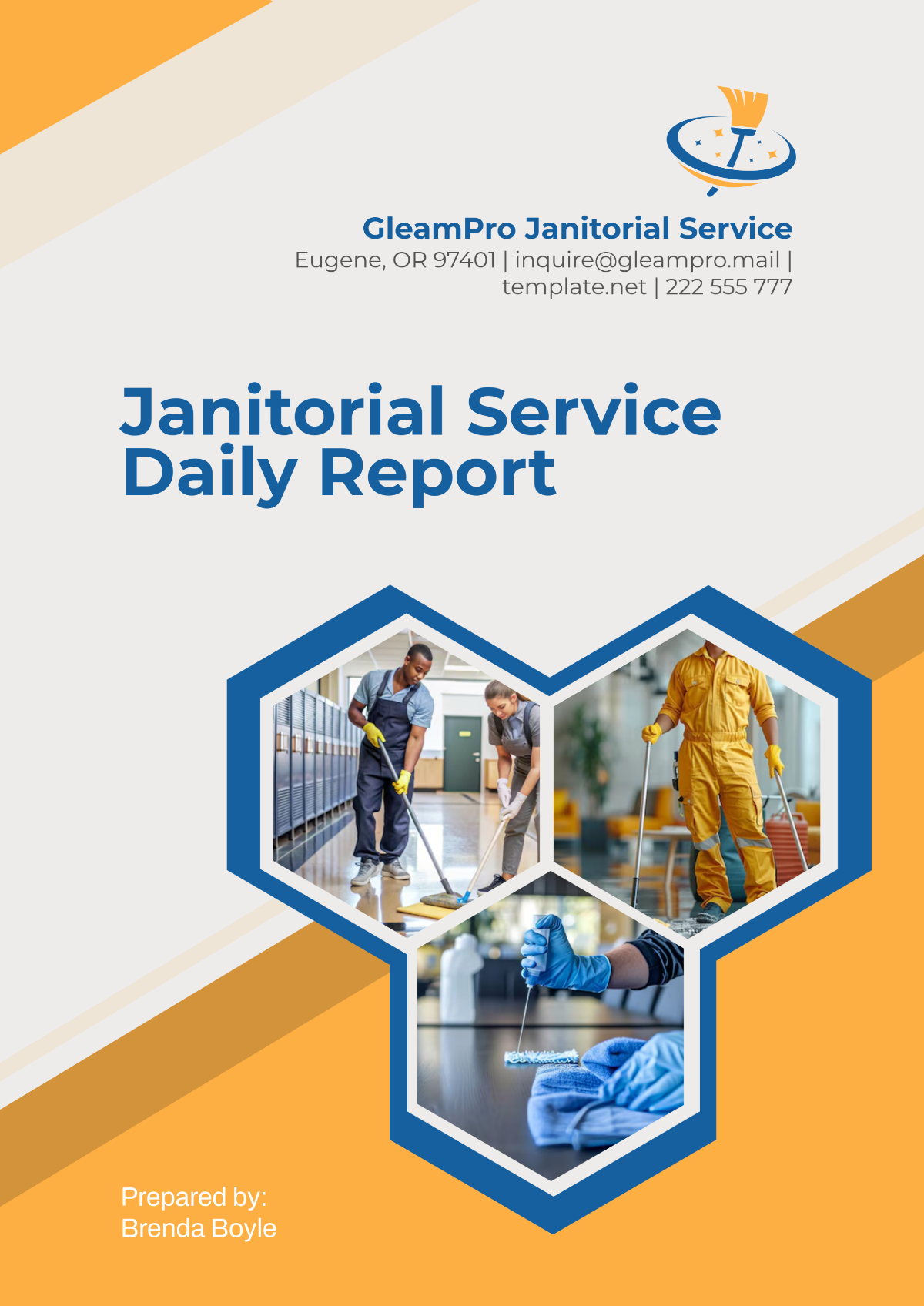 Janitorial Service Daily Report Template - Edit Online & Download