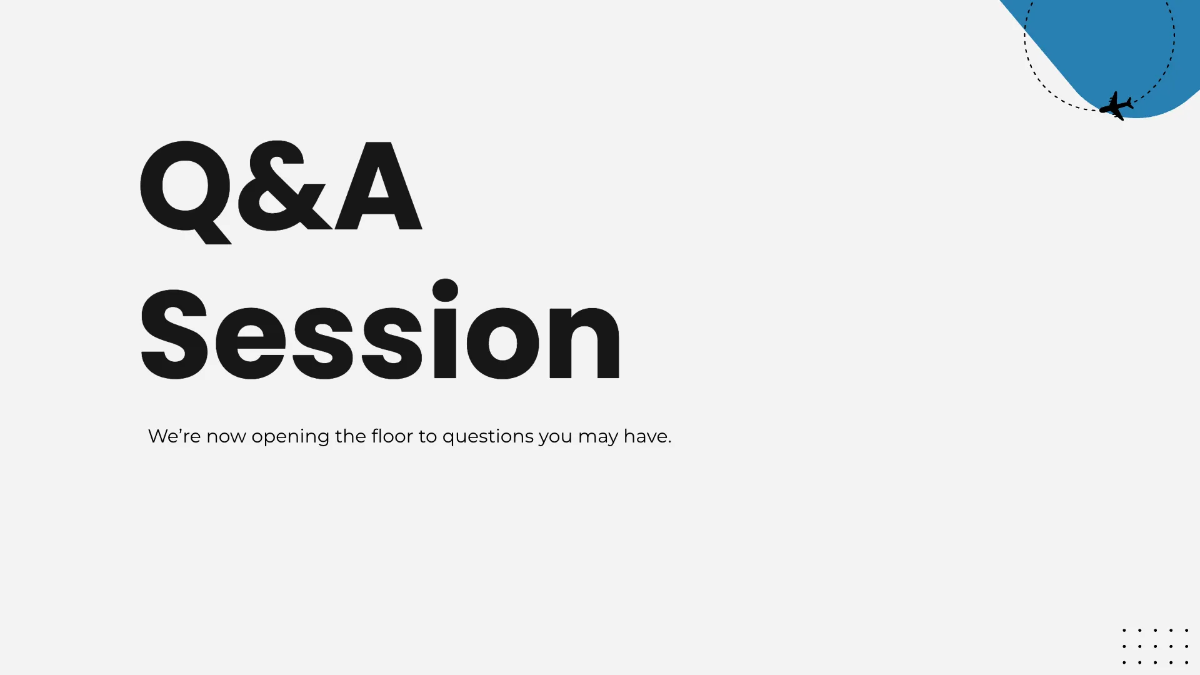 Free Airline Presentation Template to Edit Online