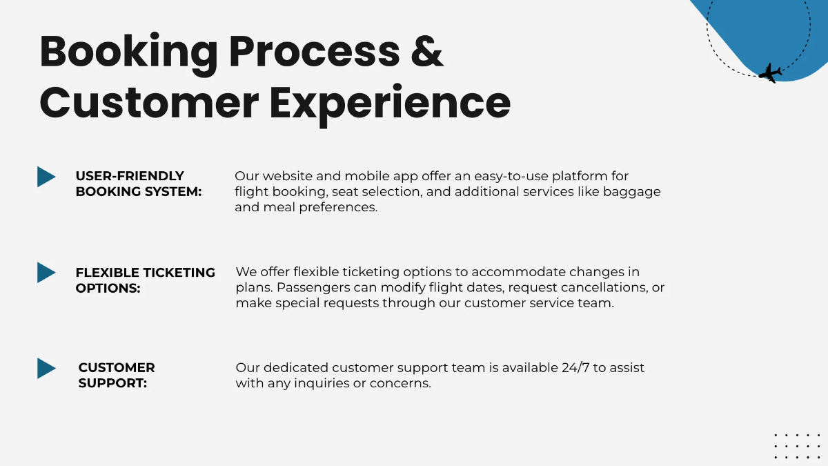 Free Airline Presentation Template to Edit Online