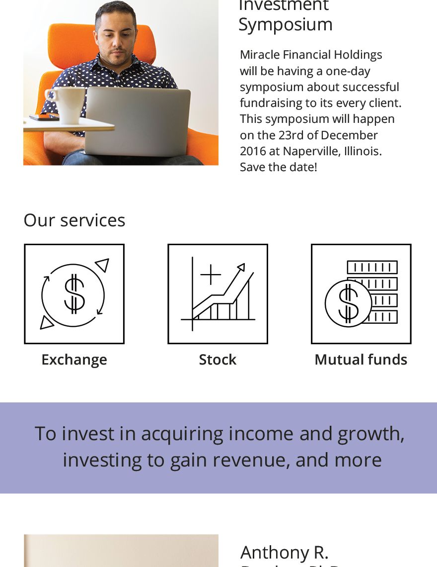 Investment Fund Email Newsletter Template