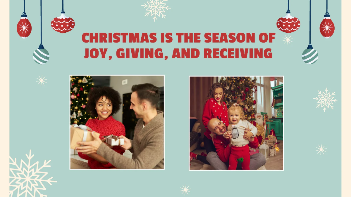 Free Christmas Wish List Presentation Template to Edit Online