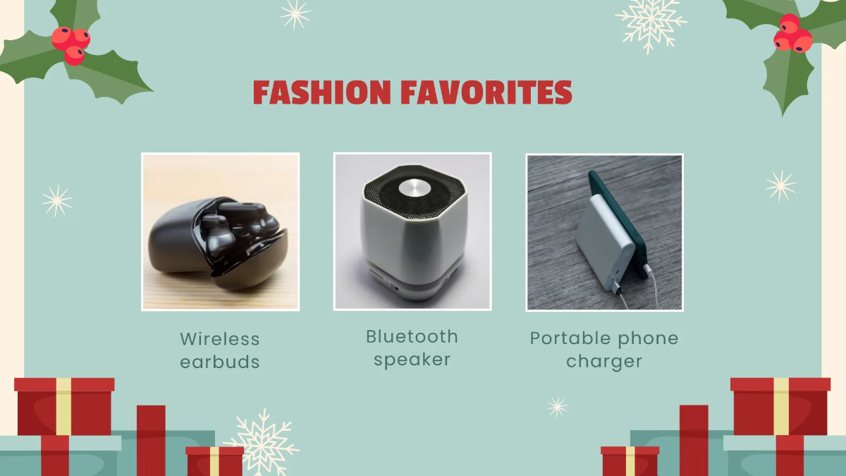 Free Christmas Wish List Presentation Template to Edit Online