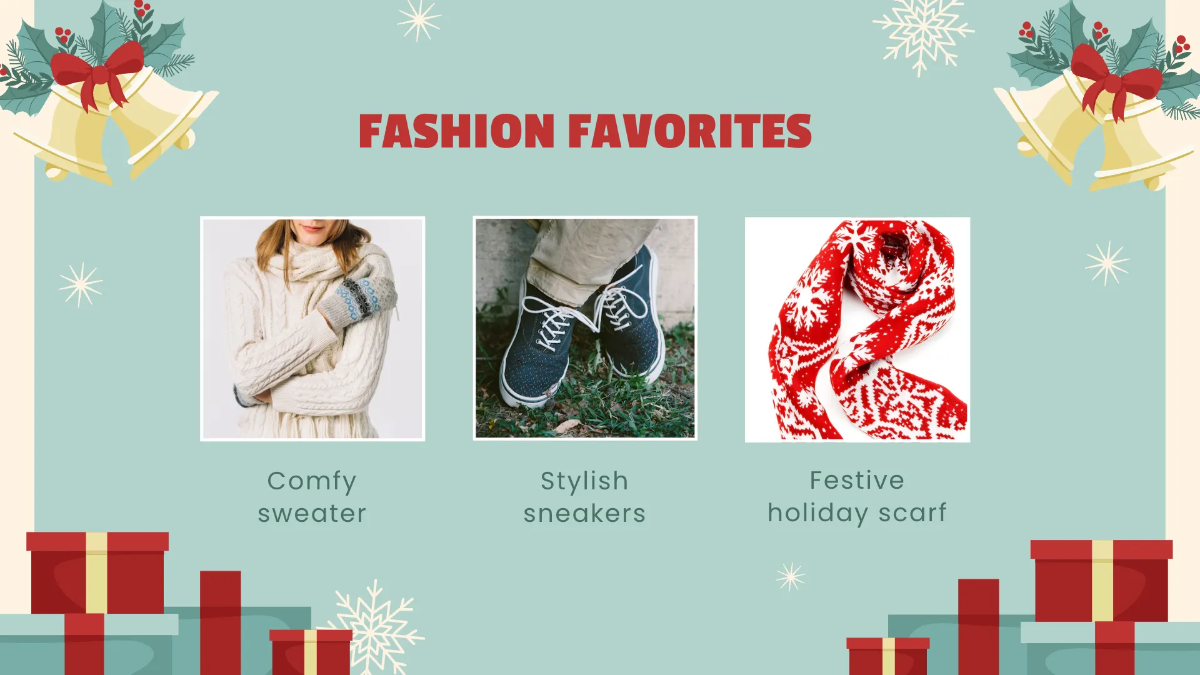 Free Christmas Wish List Presentation Template to Edit Online