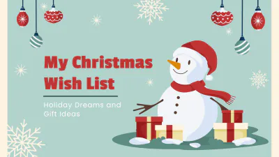 Free Christmas Wish List Presentation Template to Edit Online