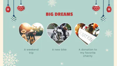 Free Christmas Wish List Presentation Template to Edit Online