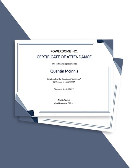Free Conference Attendance Certificate Template