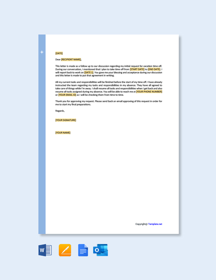 15+ Free Vacation Letter Templates [edit & Download] 