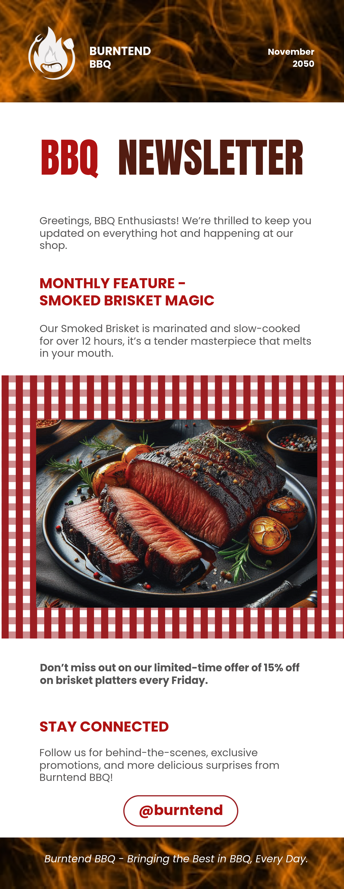 BBQ Email Newsletter Template - Edit Online & Download