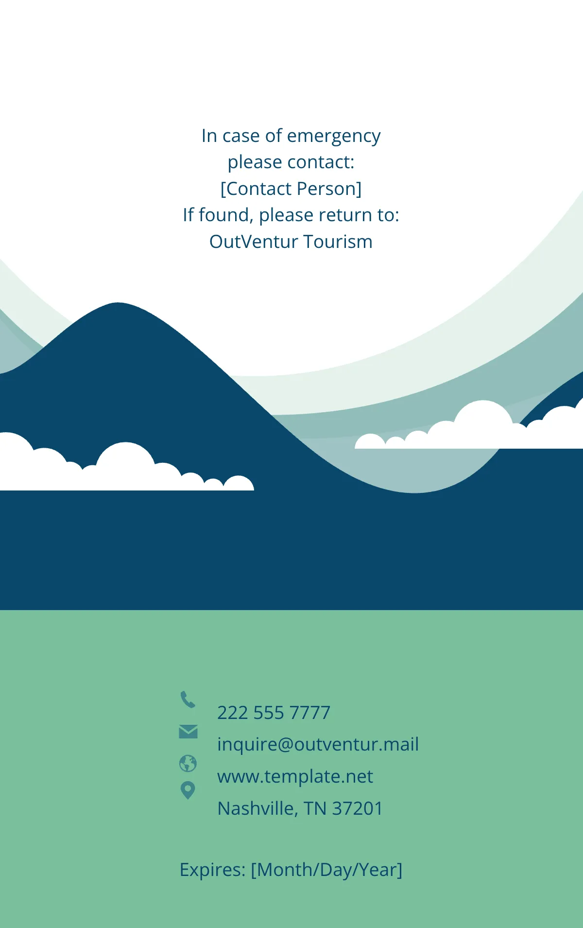 Free Tourism ID Card Template to Edit Online