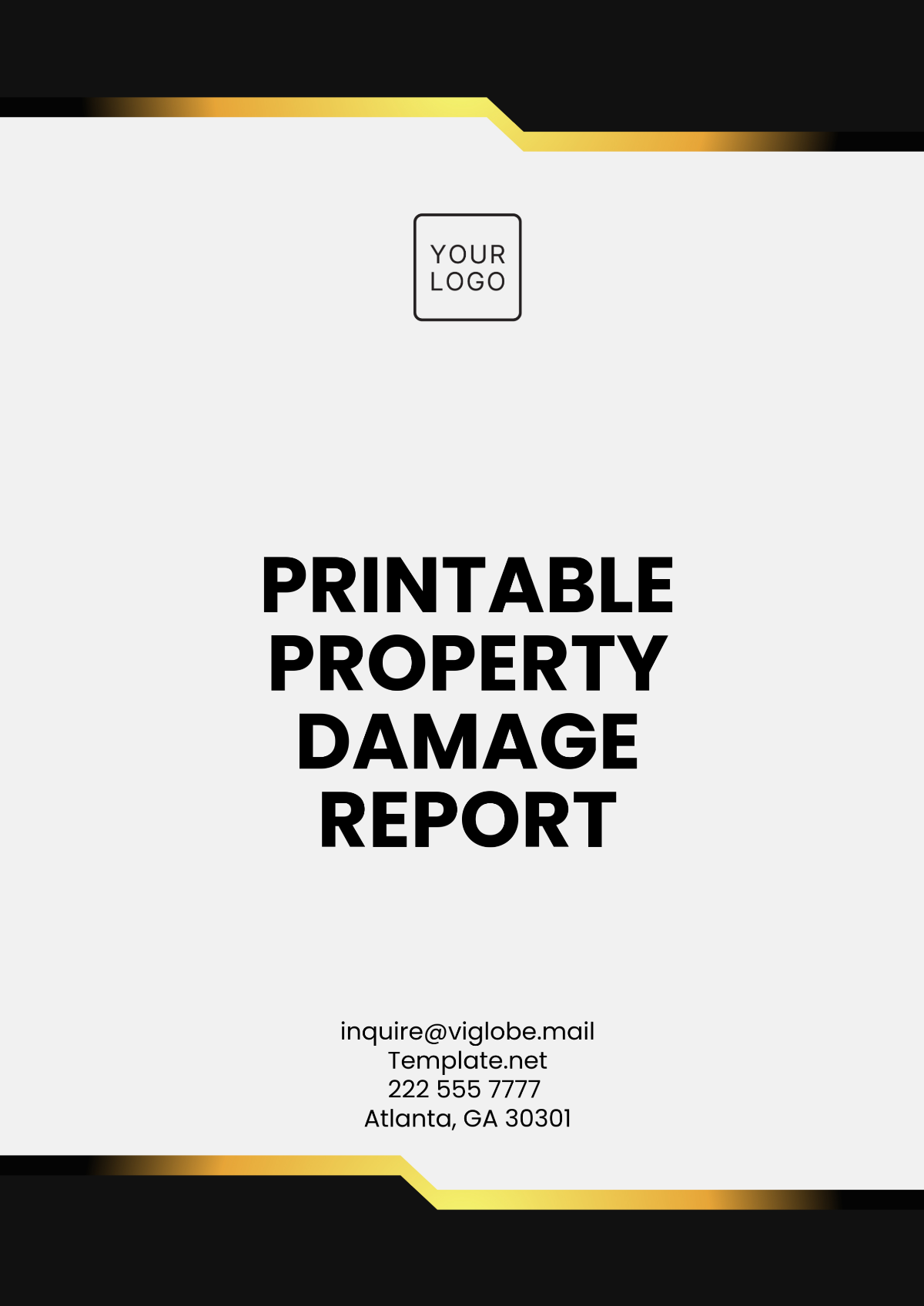 Printable Property Damage Report Template - Edit Online & Download