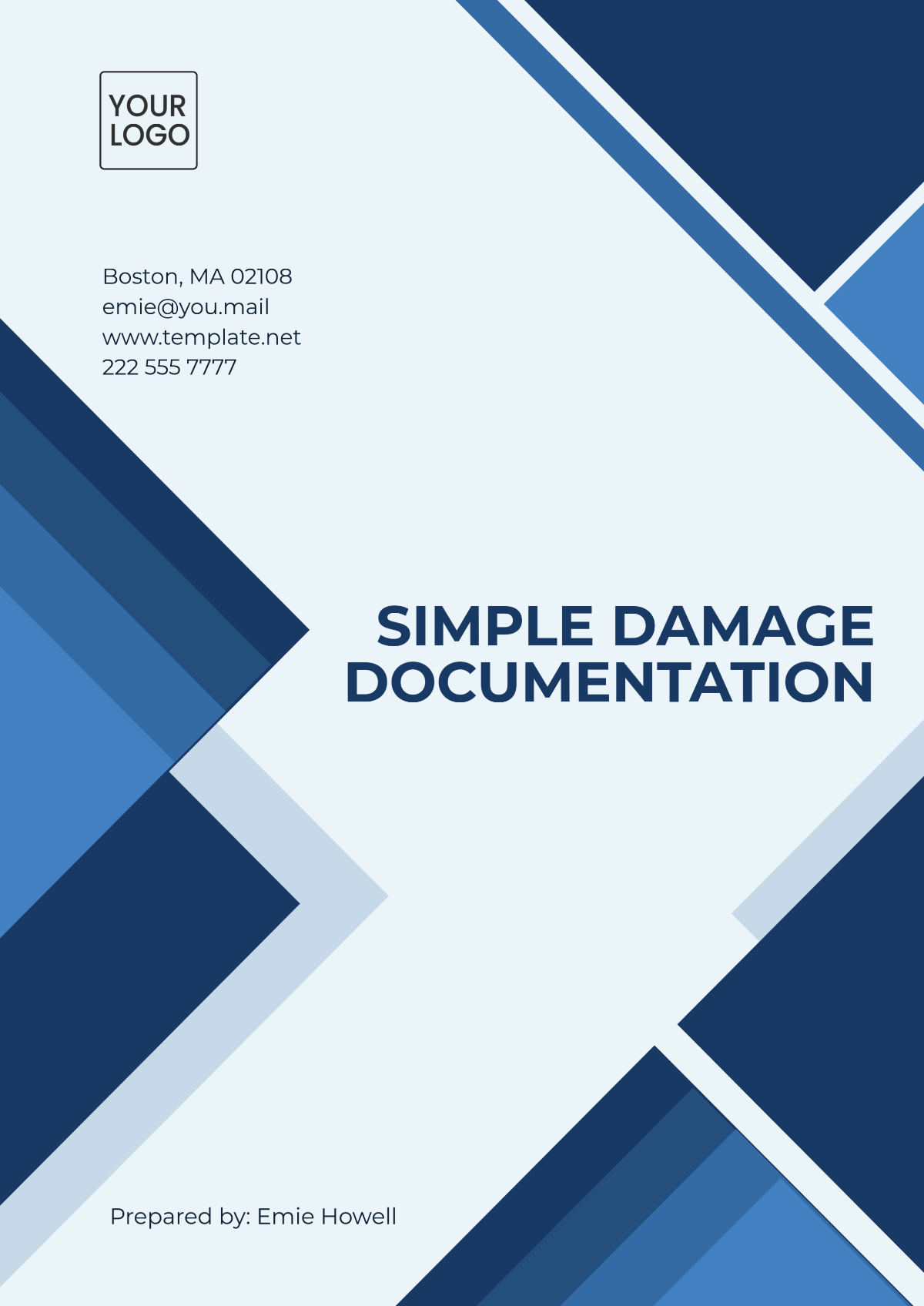 Simple Damage Documentation Template - Edit Online & Download