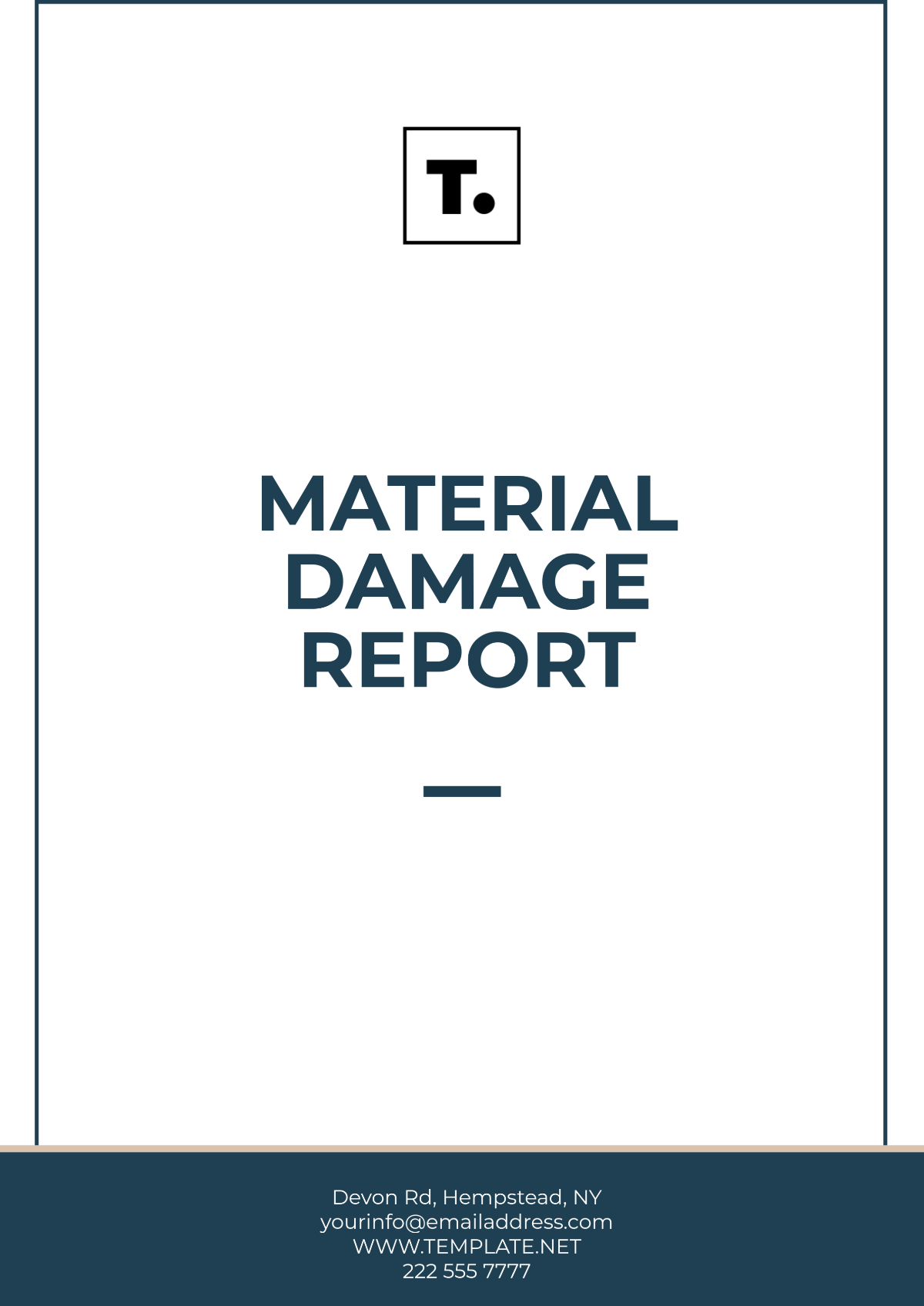 Material Damage Report Template - Edit Online & Download