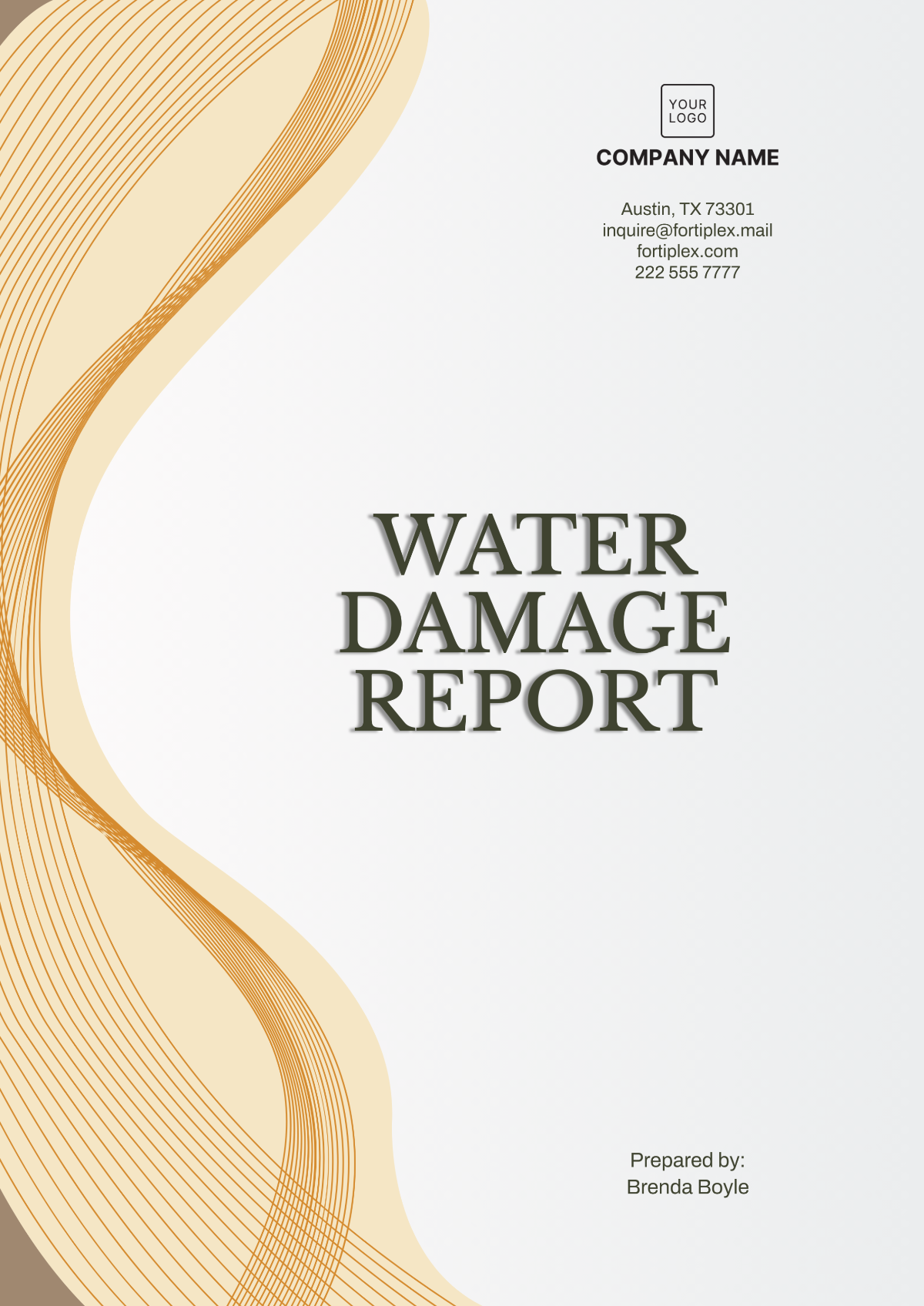 Water Damage Report Template - Edit Online & Download