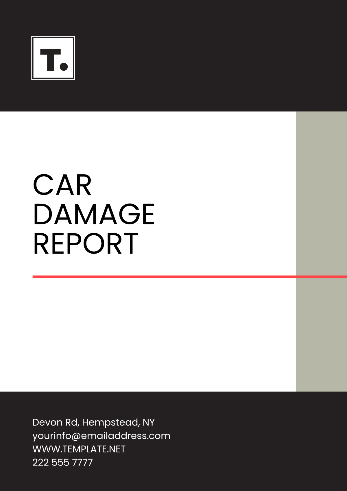 Car Damage Report Template - Edit Online & Download