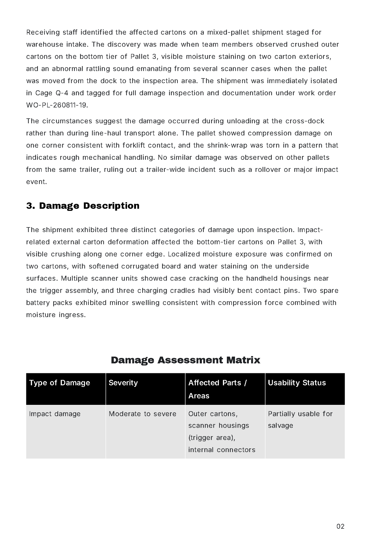 Free Damage Item Report Template to Edit Online
