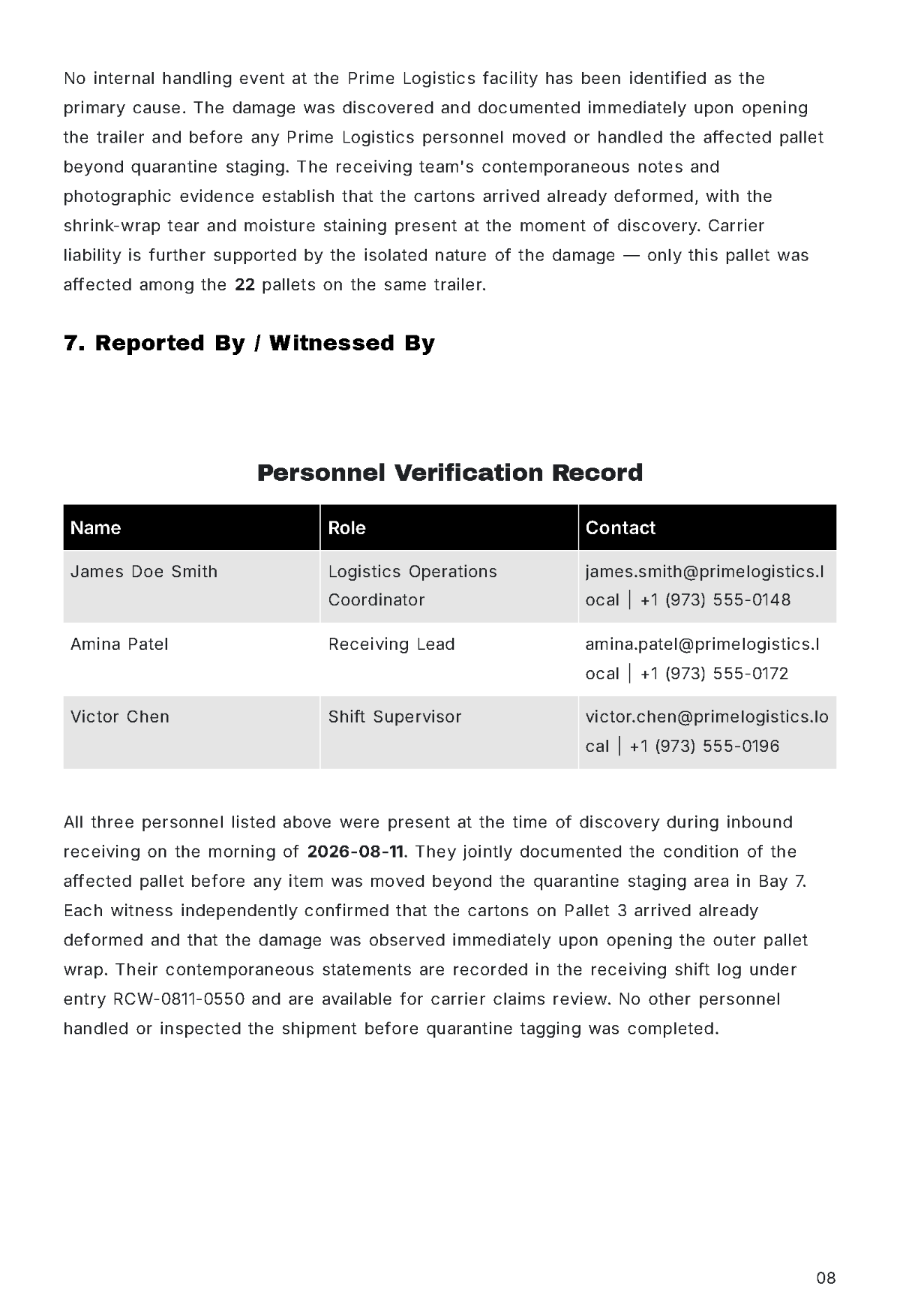 Free Damage Item Report Template to Edit Online