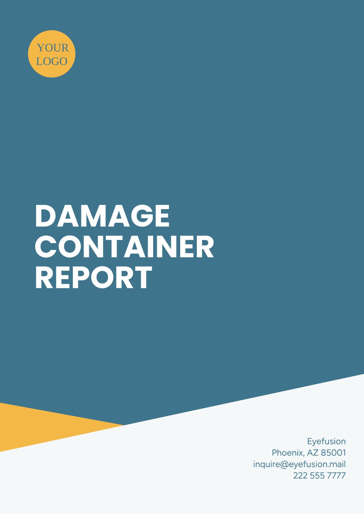 Damage Container Report Template - Edit Online & Download