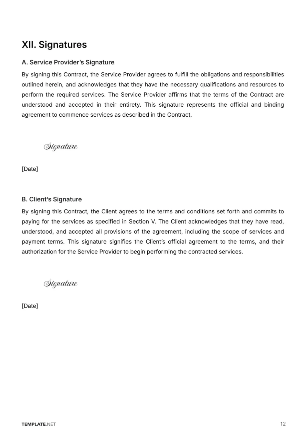 Free Janitorial Service Contract Template to Edit Online