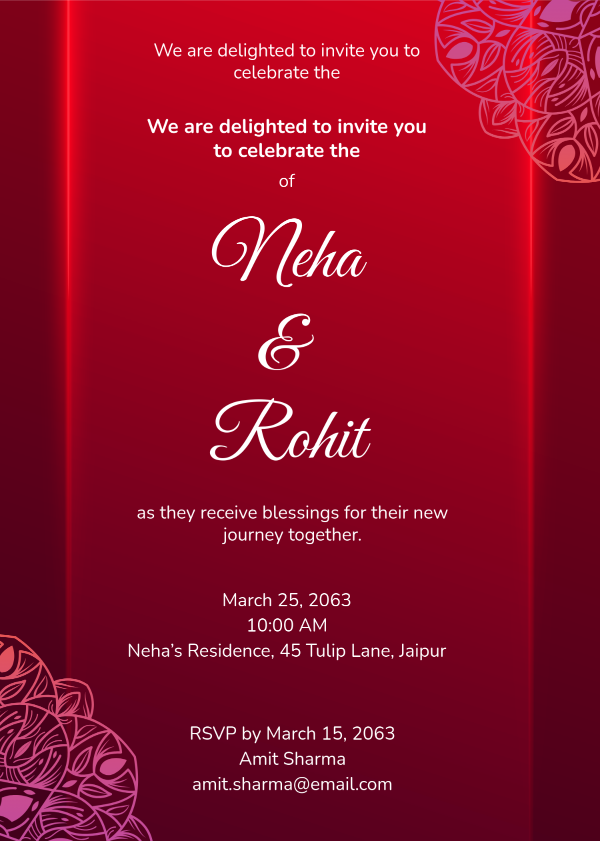 Haldi Ceremony Background Invitation Template - Edit Online & Download