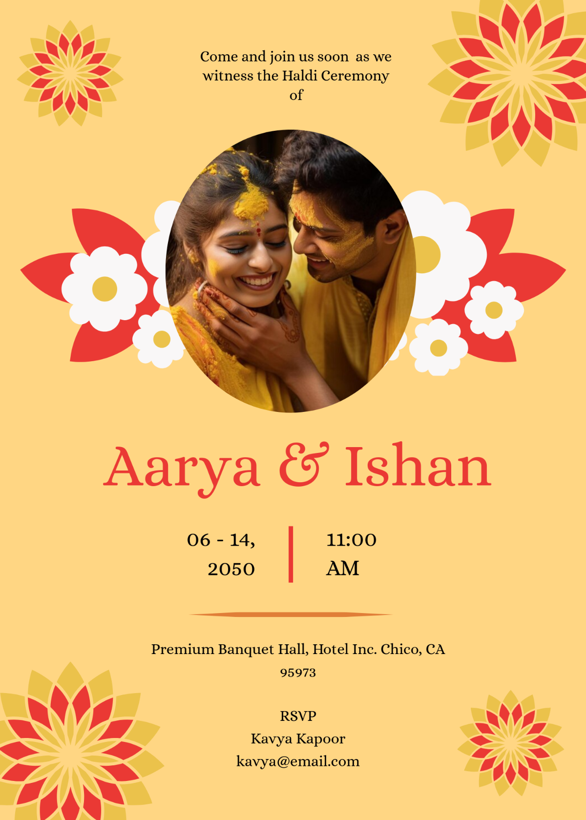 Creative Haldi Ceremony Invitation Template - Edit Online & Download